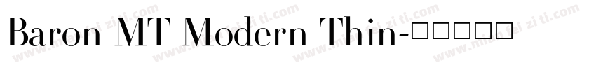 Baron MT Modern Thin字体转换